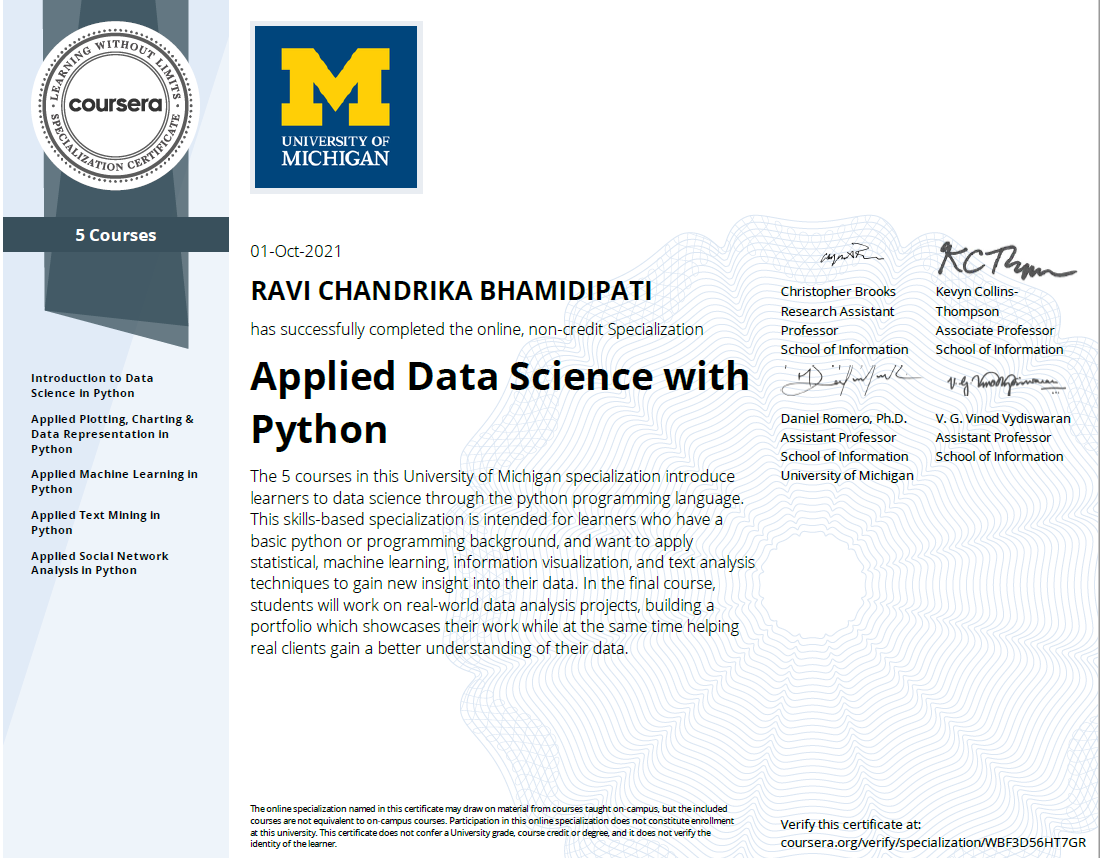 Ravi Chandrika's Portfolio Website'